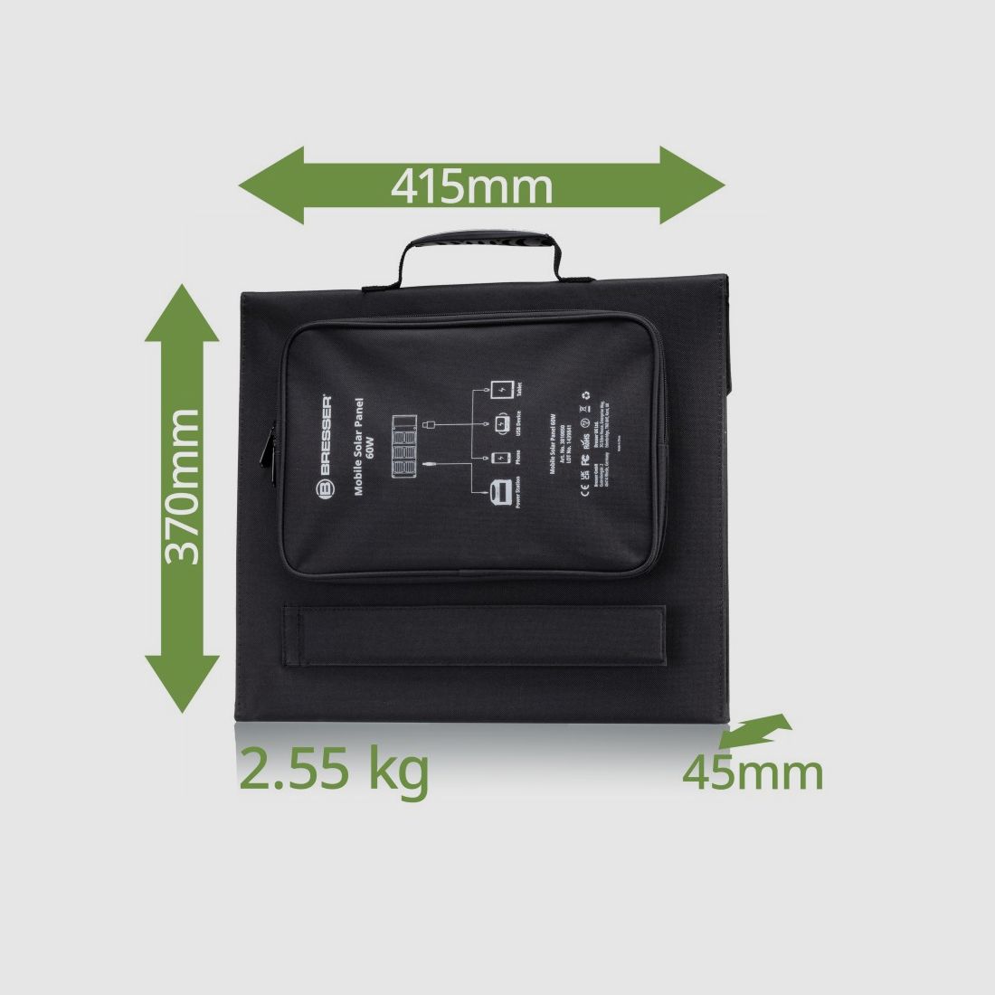 Mobiles Solar-Ladegerät BRESSER mit 60 W und USB- und DC-Ausgang, Bild 5 von 21