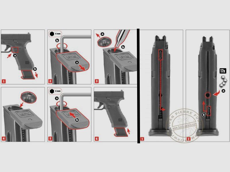 UMAREX - Magazynek do pistoletu GLOCK 17 Gen5 MOS - 4,5 mm BB, zdjęcie 2 z 2