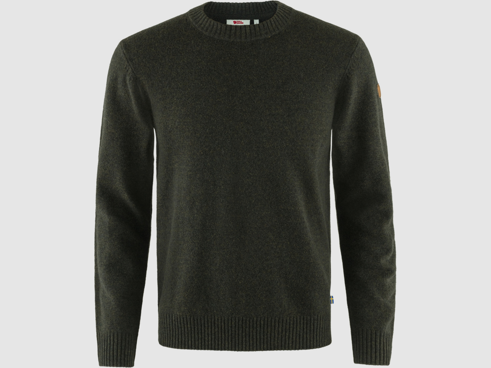 FJÄLLRÄVEN Övik Round-Neck Sweater M Dark Olive