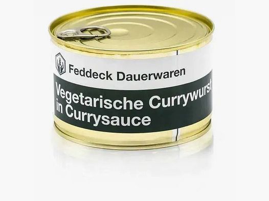 Feddeck Durable Goods Feddeck Durable Goods Ready Meal Can Vegetarian Curry Sausage with Curry Sauce 400 g