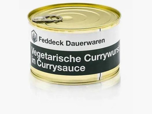 Feddeck Produits durables Feddeck Produits durables Plat prêt à l'emploi en conserve Saucisse végétarienne au curry avec sauce au curry 400 g