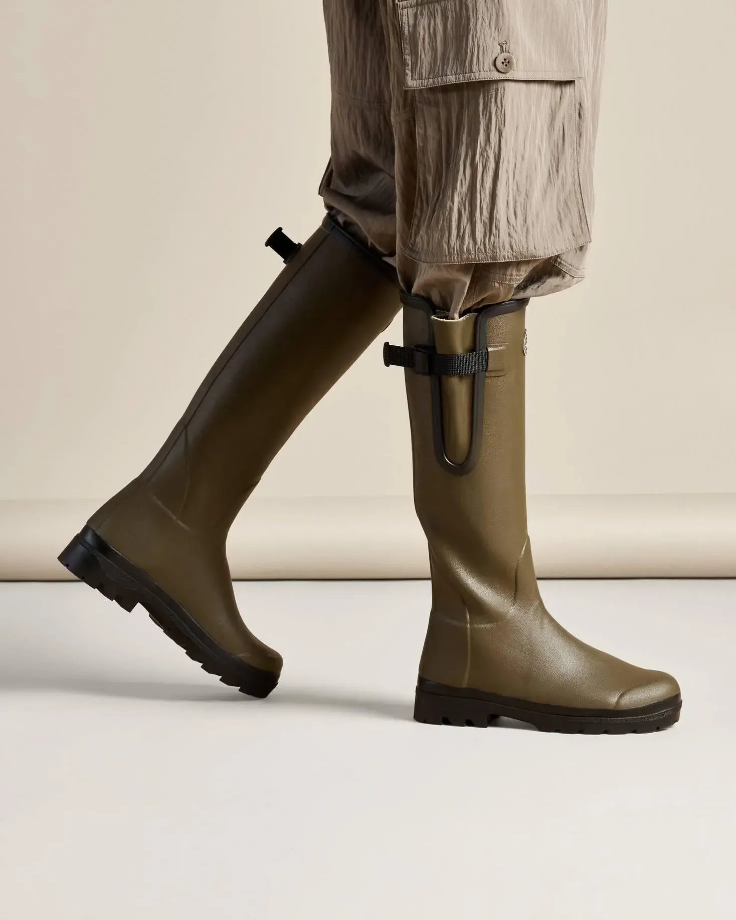 Botas Vierzon Mujer Le Chameau Forradas de Jersey Verde Chameau, imagen 12 de 16
