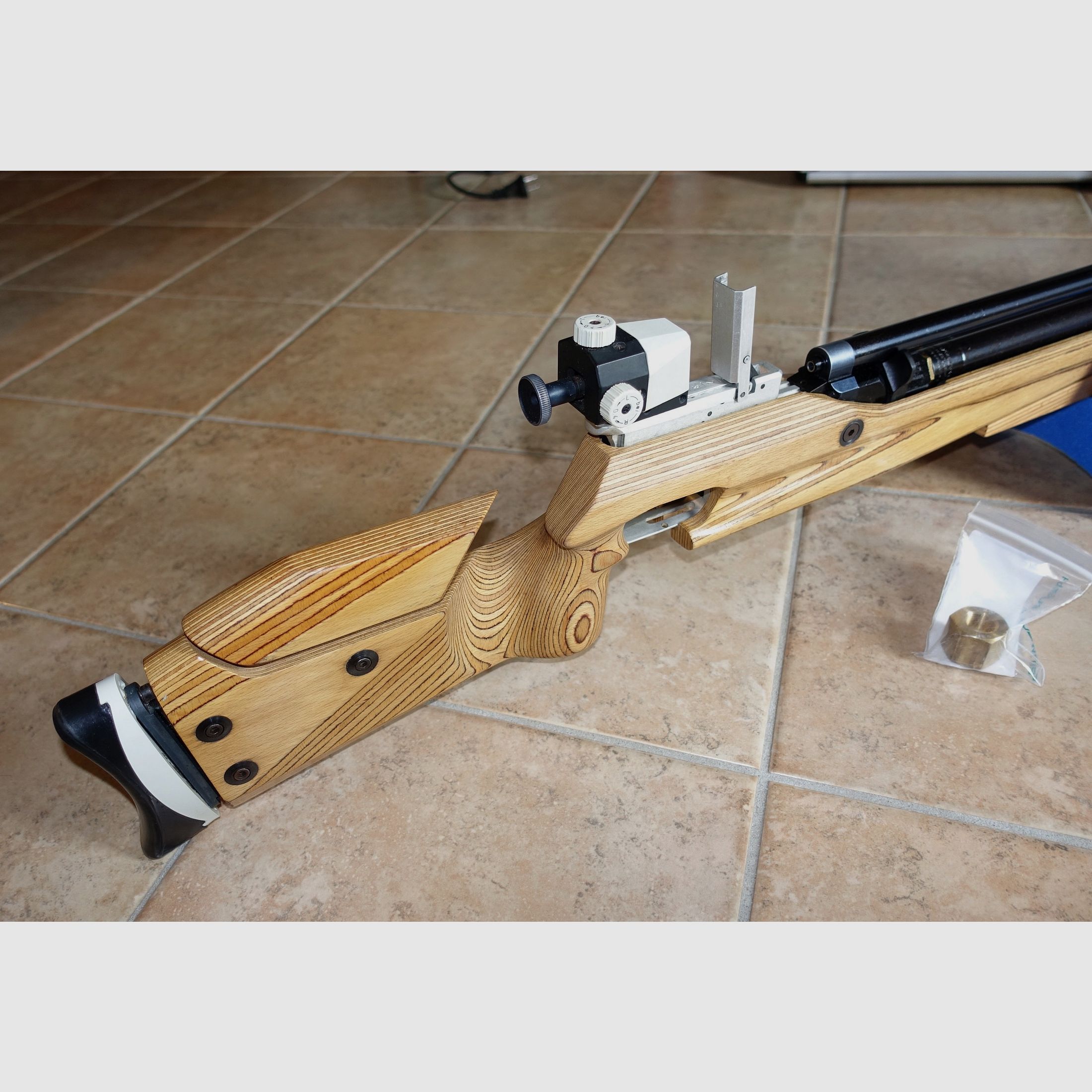 Fusil de match Feinwerkbau C 62 + cartouche + nouvel adaptateur de remplissage + guidon réglable