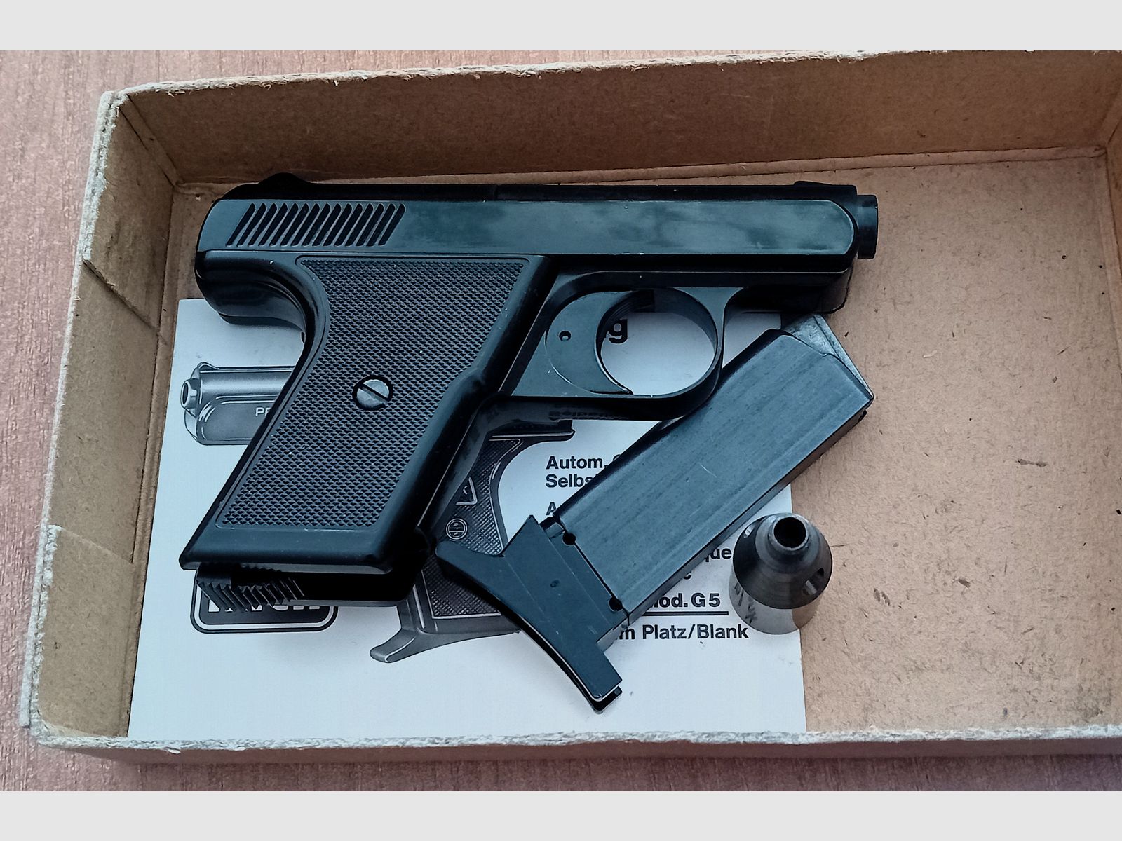 Ancien Reck Protector Autom. Mod. “G5” dans le premier PTB 12/ Cal. 8 mm Knall