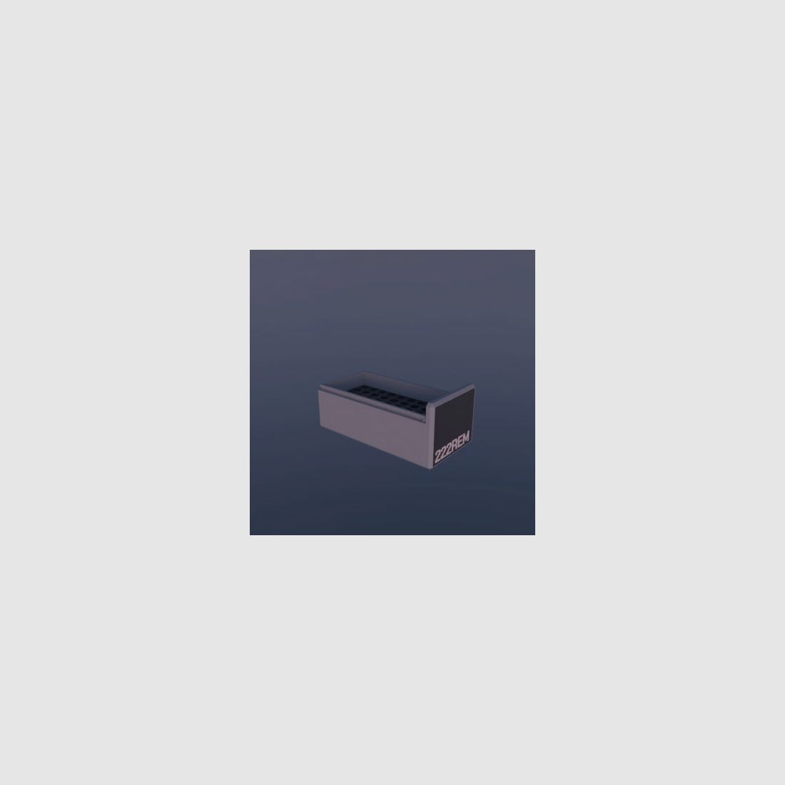 Filamelt ammunition box / .222 REM / 'sliding lid' / cartridge box, ammo box