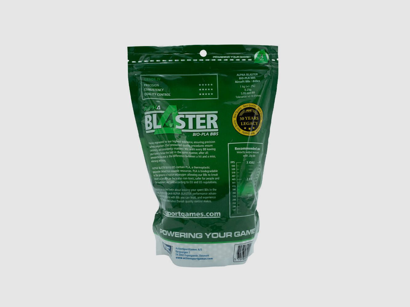 ASG Alpha Blaster Bolsa de 1KG 6mm BB / 0,25 g / BIO, imagen 2 de 2