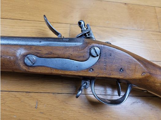 Peu courant fusil d&rsquo;infanterie 1777 modifié AN IX – Vrai fusil Révolutionnaire ! – Très homogène – Les bons sont rares ! – TBE