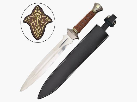 Pugnale decorativo Samwise con supporto da parete