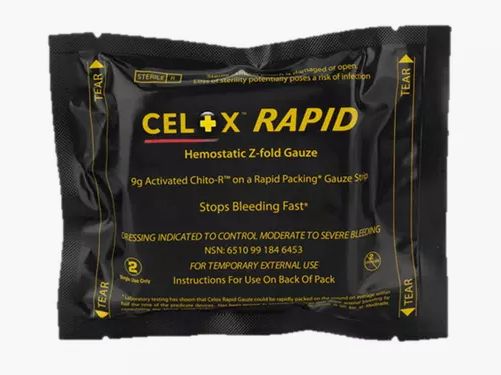 Rapid 150 cm hemostatisch Z-vouwgaas (CE) Celox