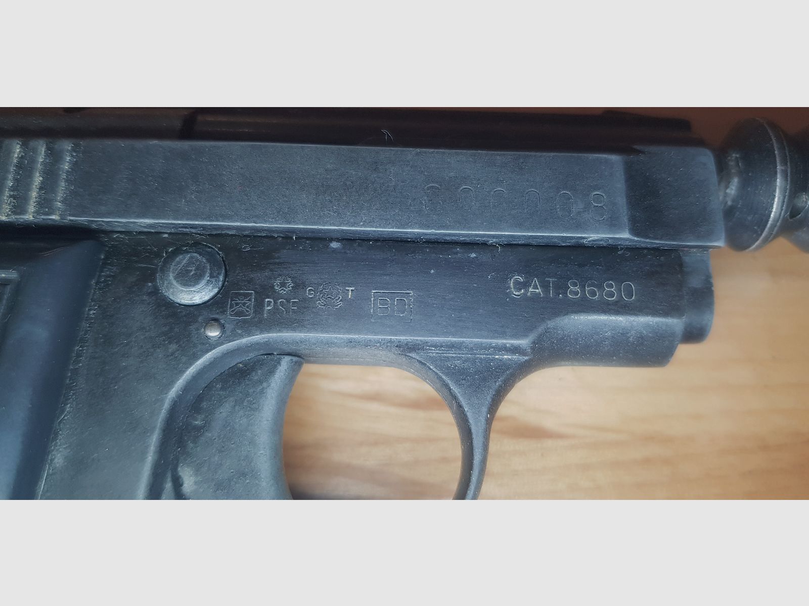 Sammler seltene Schreckschuss Pistole Bruni ME .315 Auto L ähnlich Modell Mini im  Cal. .315 mm K keine Mauser ! PTB 642