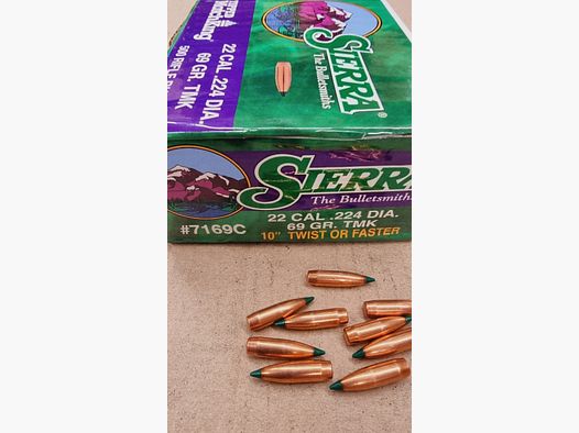 .22-.224/69 grs TMK Sierra Match King 100 stk No.7169