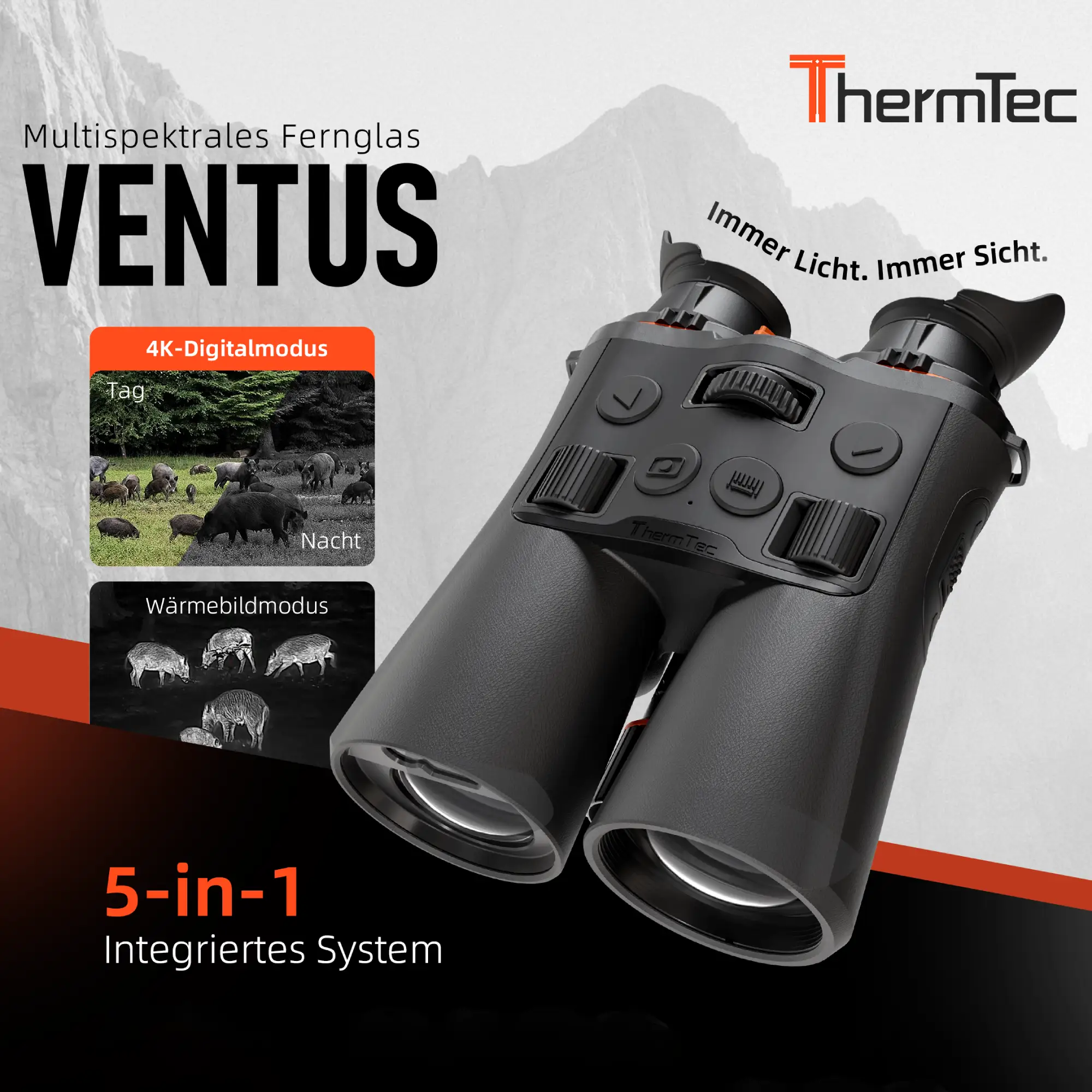 ThermTec VENTUS 635L Multispektral-Fernglas Wärmebild / Nachtsicht, Bild 5 von 7