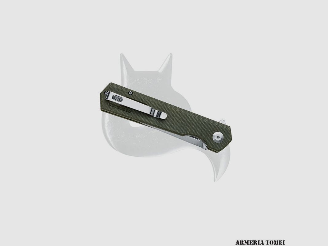 COUTEAU – FOX REVOLVER COUTEAU PLIANT LAME D2 SATIN VERT OD CANVAS MICARTA POIGNÉE, image 2 sur 2