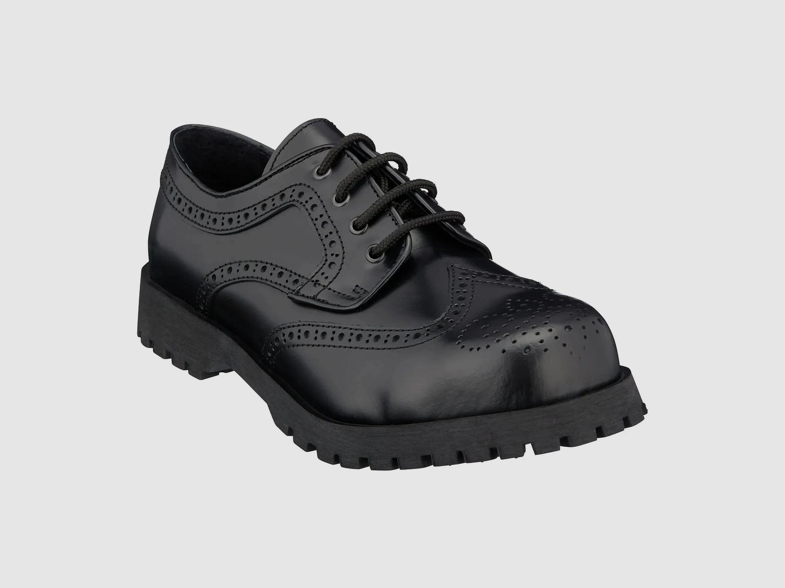 Boots & Braces Boots &amp; Braces Halbschuh Budapester 4-Loch schwarz