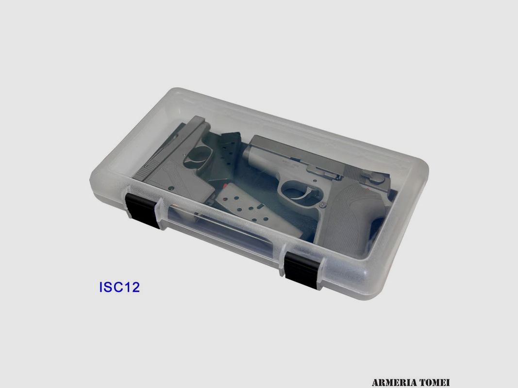 MTM CASE GUARD – ISC12 PISTOL CASE 12″ CLEAR, image 1 of 4