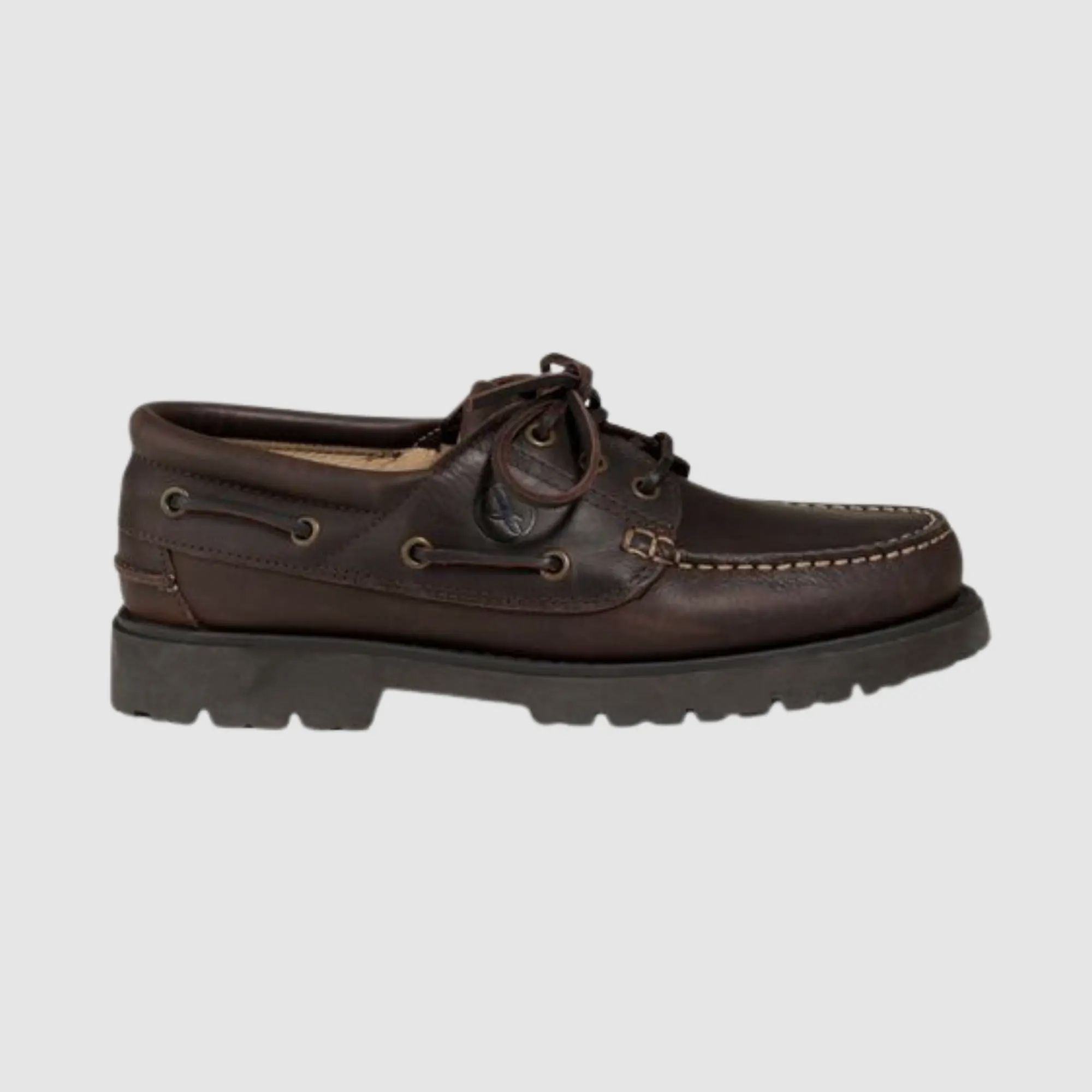 Aigle Leather Moccasins Tarmac (Dark Brown)
