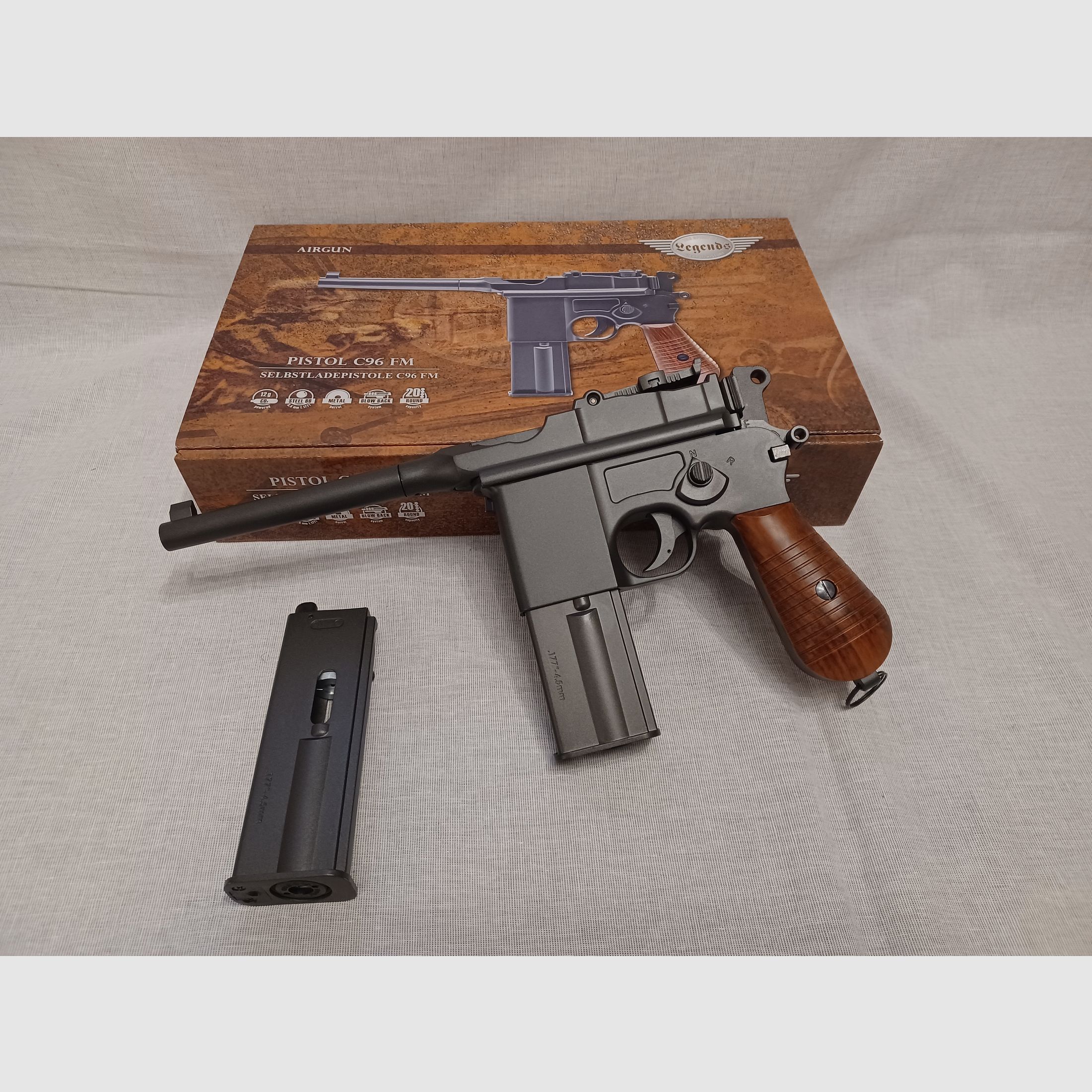 Legenden C96 FM / 4,5 mm BB / BlowBack / CO2 / Pistool / OVP (125)