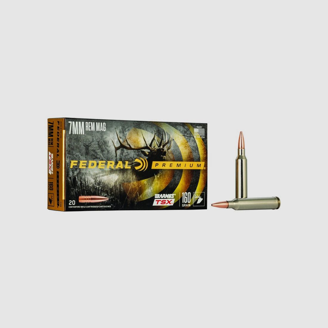 FED P7RN 7MM REM MAG 160GR TRIPLE-SHOCK X BULLET VITAL SHOK