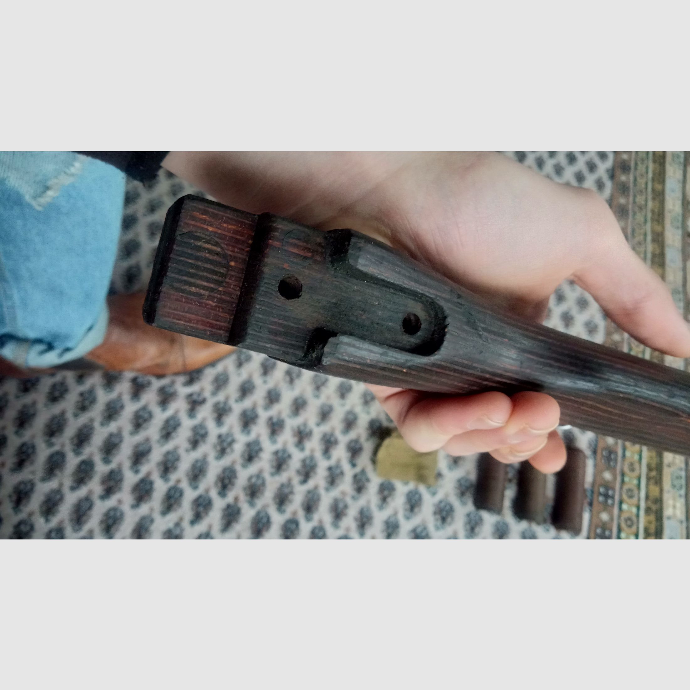 Classic AK fixed stock wood laminate dark brown / can also be fitted into Cybergun GSG Co2 AK47 // AKM & AK74 laminated wood stock