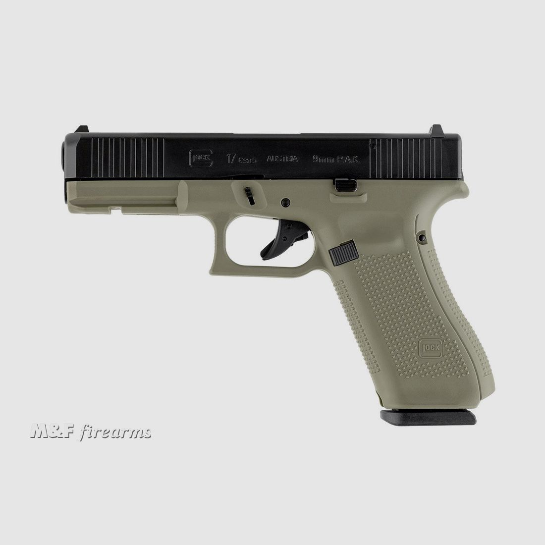 GLOCK 17 Gen5 Kaliber 9mm P.A.K. die von der Marke GLOCK lizensierte Schreckschusswaffe BFG limitiert