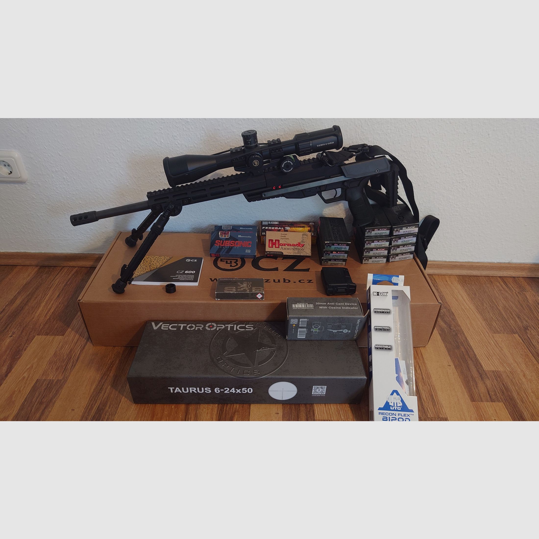 Repeater rifle CZ 600 Trail in caliber .300 Blackout, sportingly approved