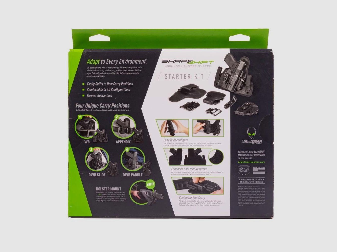 Aliengear Holsters ShapeShift Starter Kit Glock 42 Linkshänder