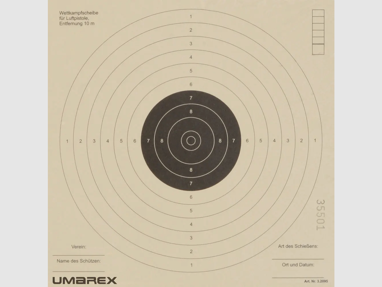 Zielscheiben für Pistolen 17x17cm 250 St.