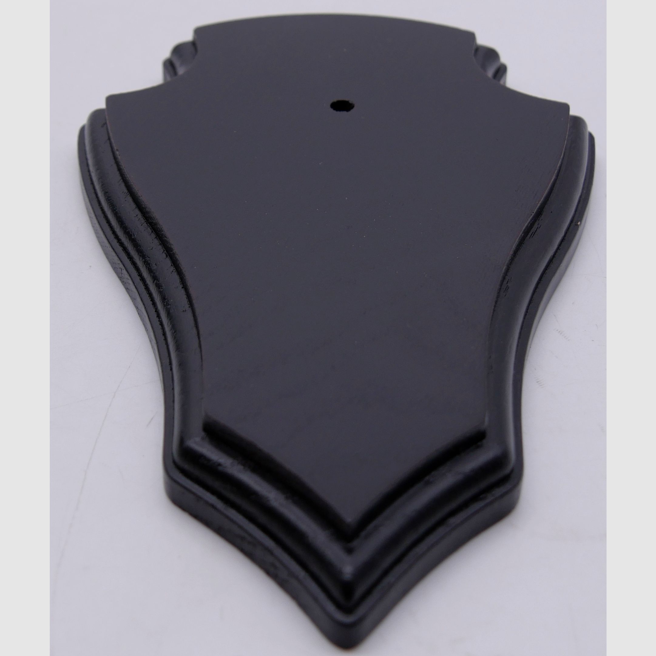 Wappenschilder für Rehtrophäen Doppelfräsung aus Eichenholz dunkel 18x11cm