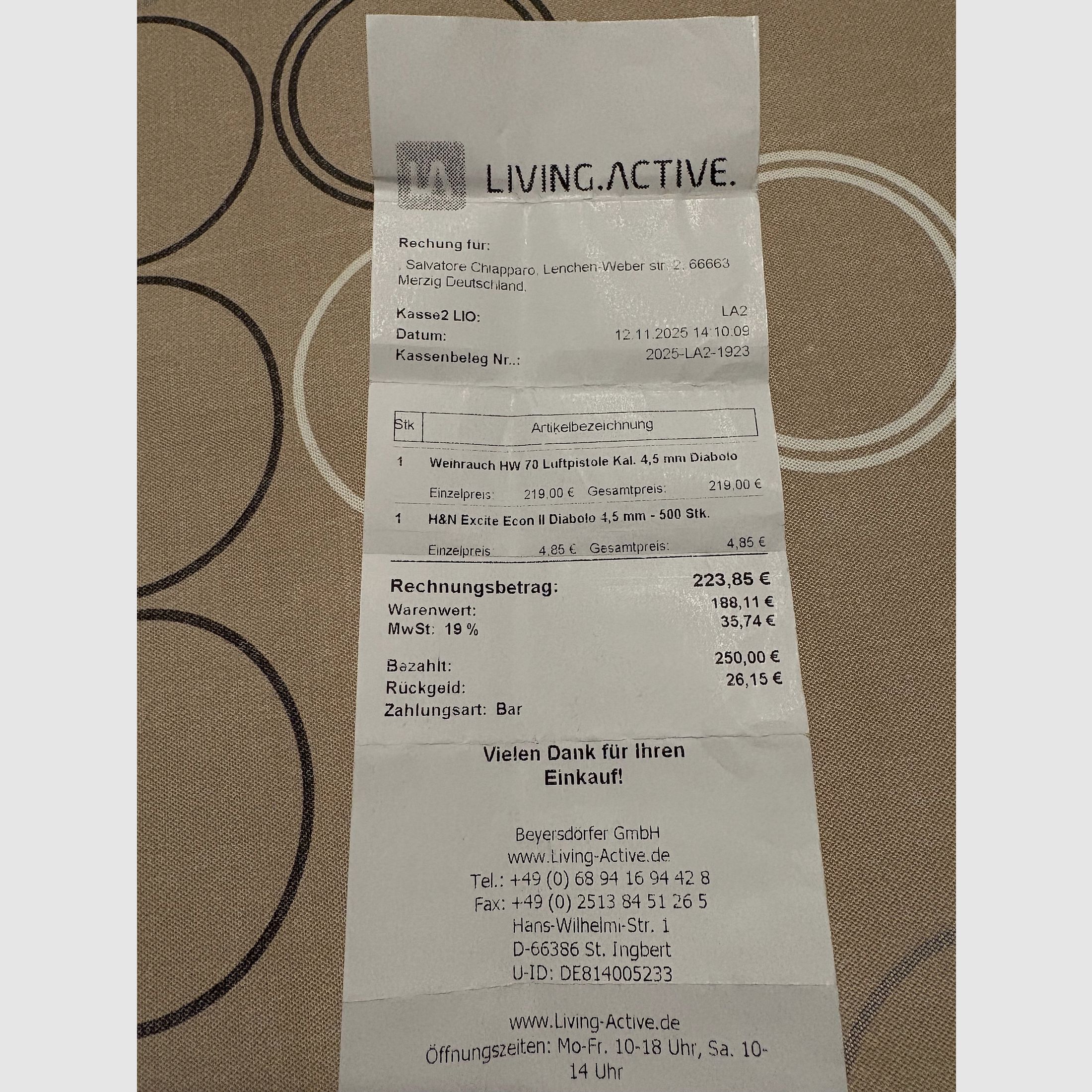 Luftpistole Weihrauch HW 70