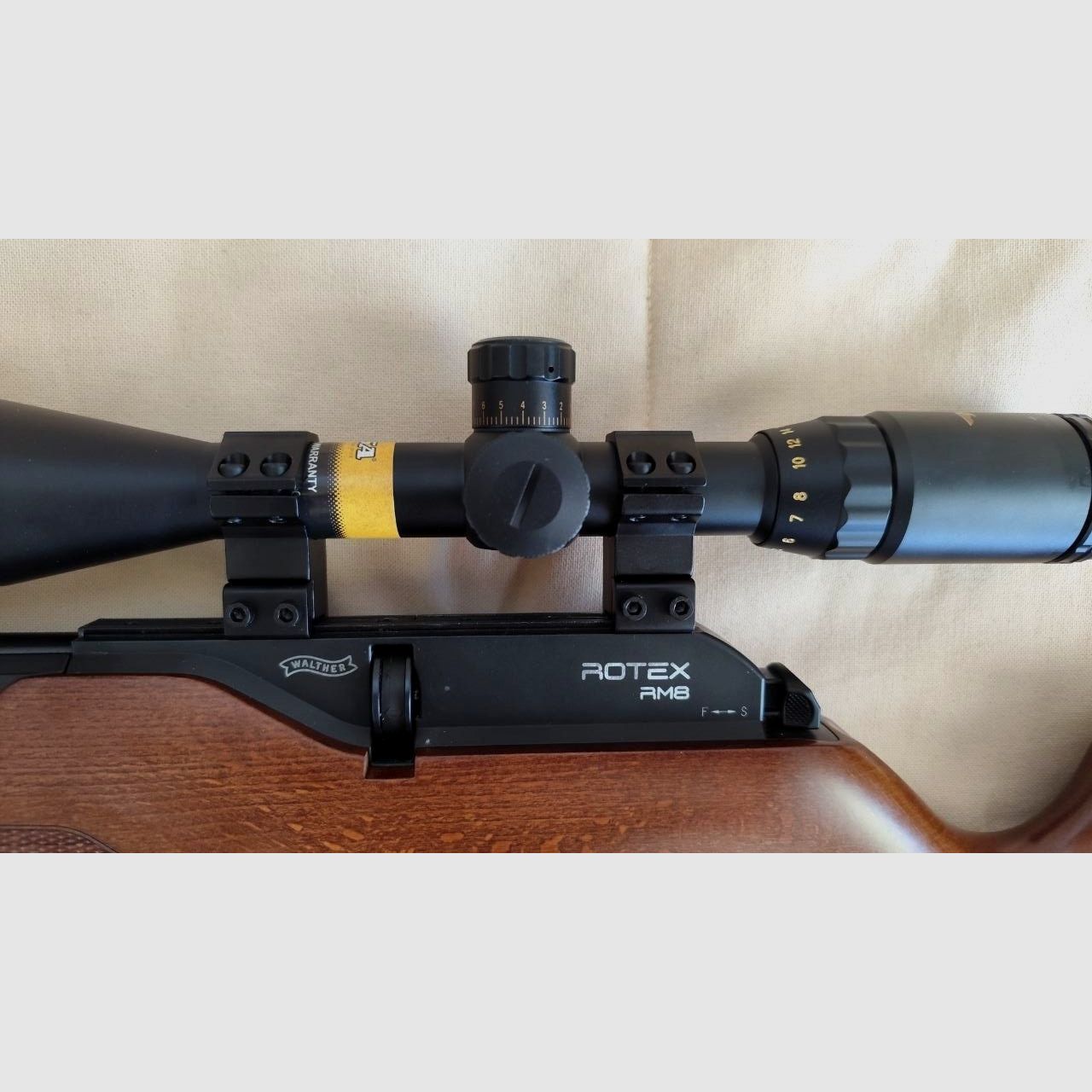 Walther Rotex RM8 z lunetą BSA 4-16x44AOEYS