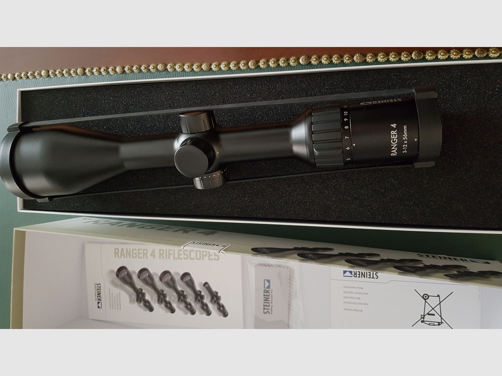 STEINER RANGER 4 mit Schine 3-12x56 wie neu! TOP Fernrohr Zielfernrohr 