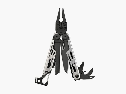 Leatherman SIGNAL Nero e Argento, Molle Holster, Nero, L