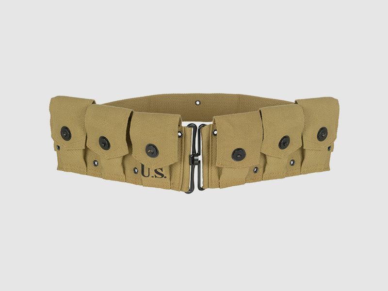US WW2 M1 Garand Rifle 6-pouches Cartridge Belt [8FIELDS]