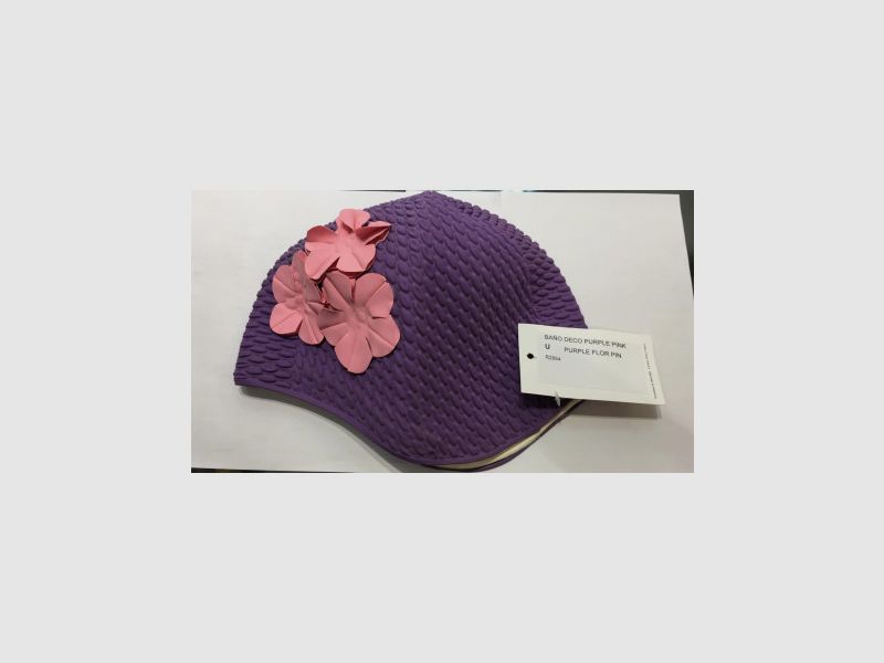 Bonnet de bain Deco Purple Pink, image 1 sur 2