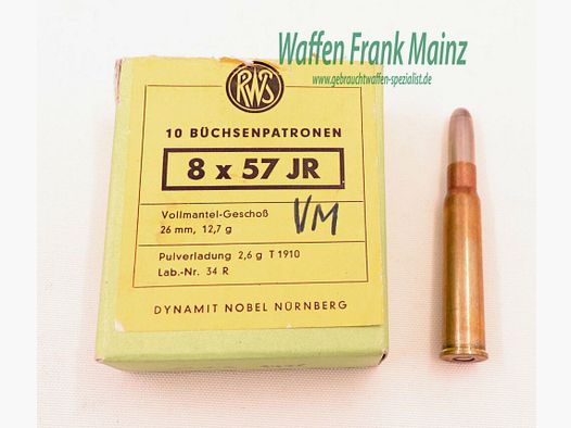 RWS (WZd.Fa.Rottweil) naboje do karabinów 8x57 JR