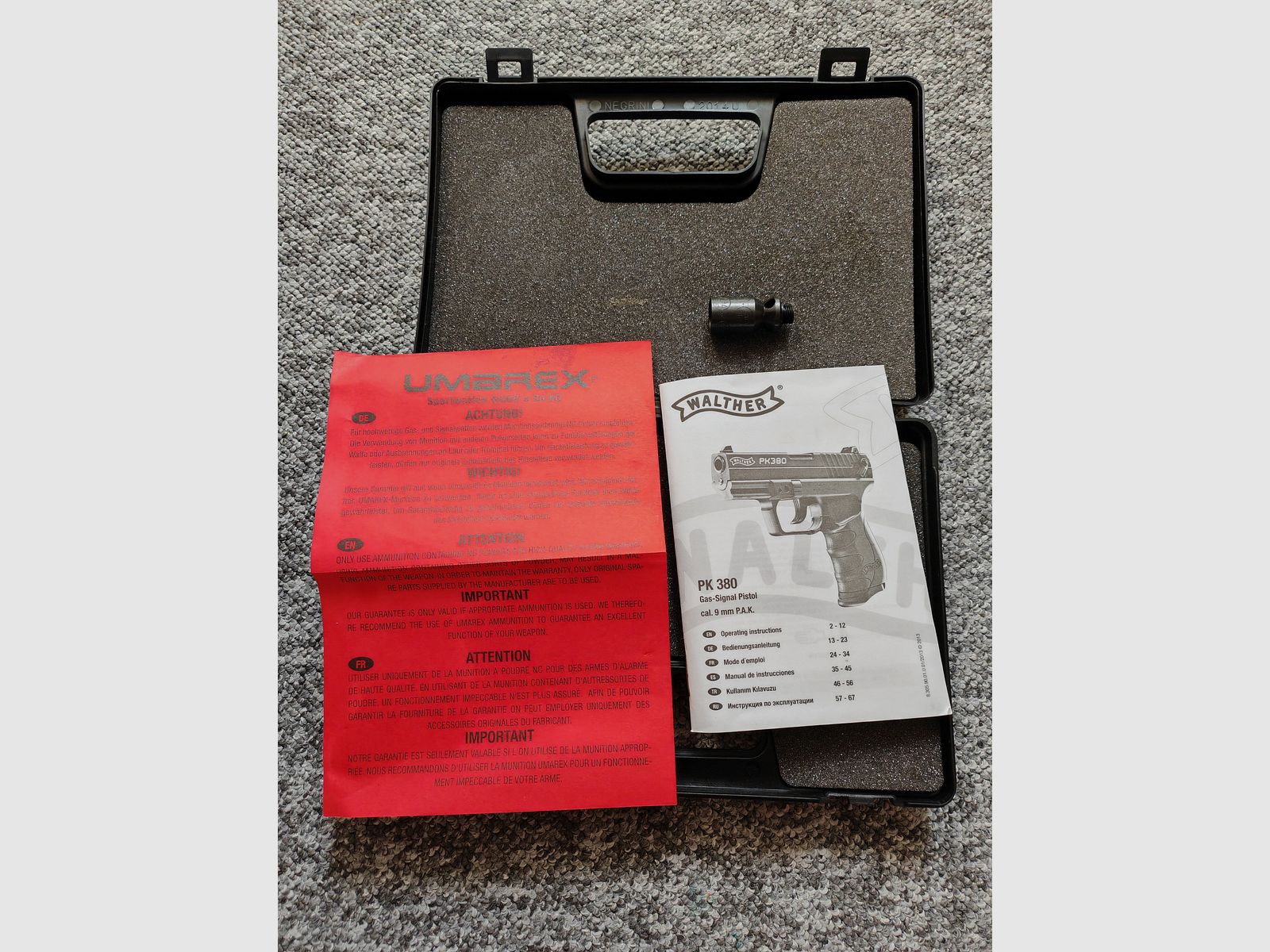 Umarex Walther PK380 PK 380 9mm P.A.K. | Nur Koffer und Zubehör