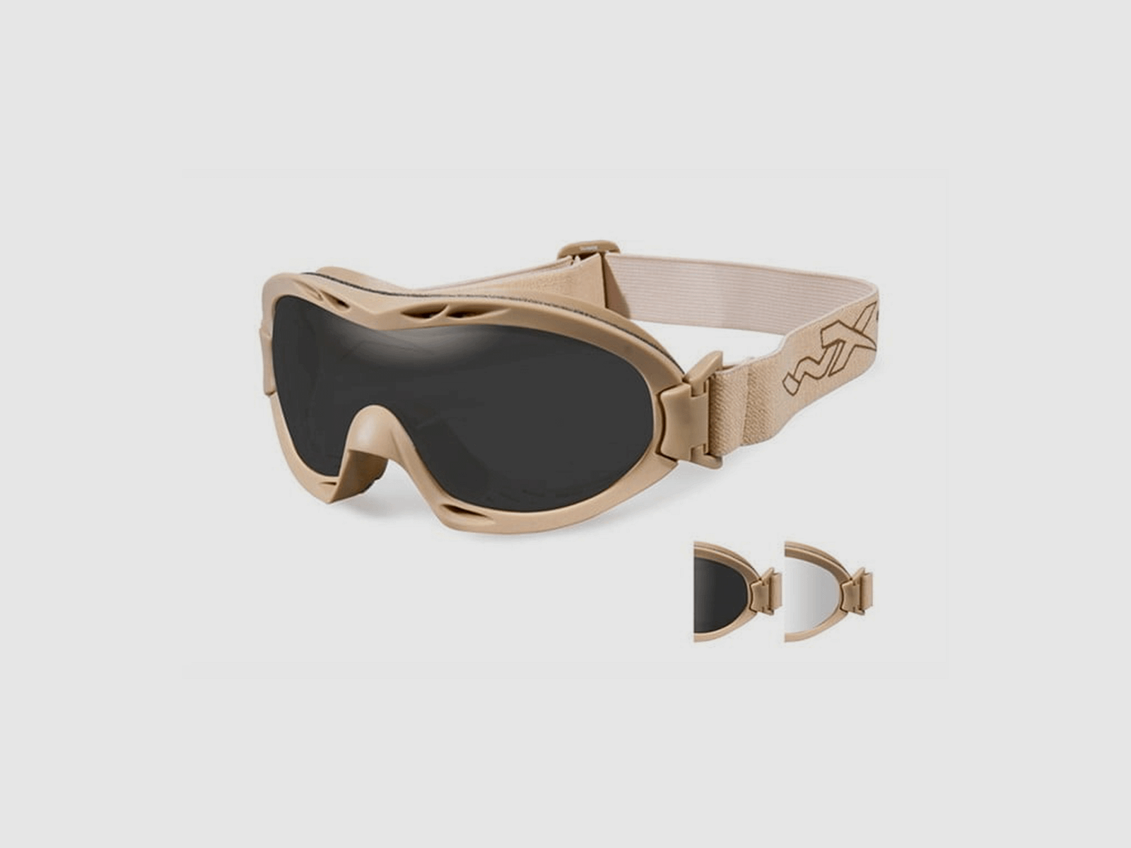WILEY X – NERVE GOGGLE SMOKE/CLEAR TAN RAHMEN