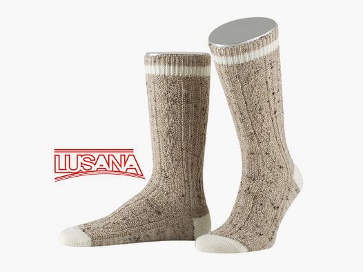 Calza tradizionale Lusana in beige/crema (925)