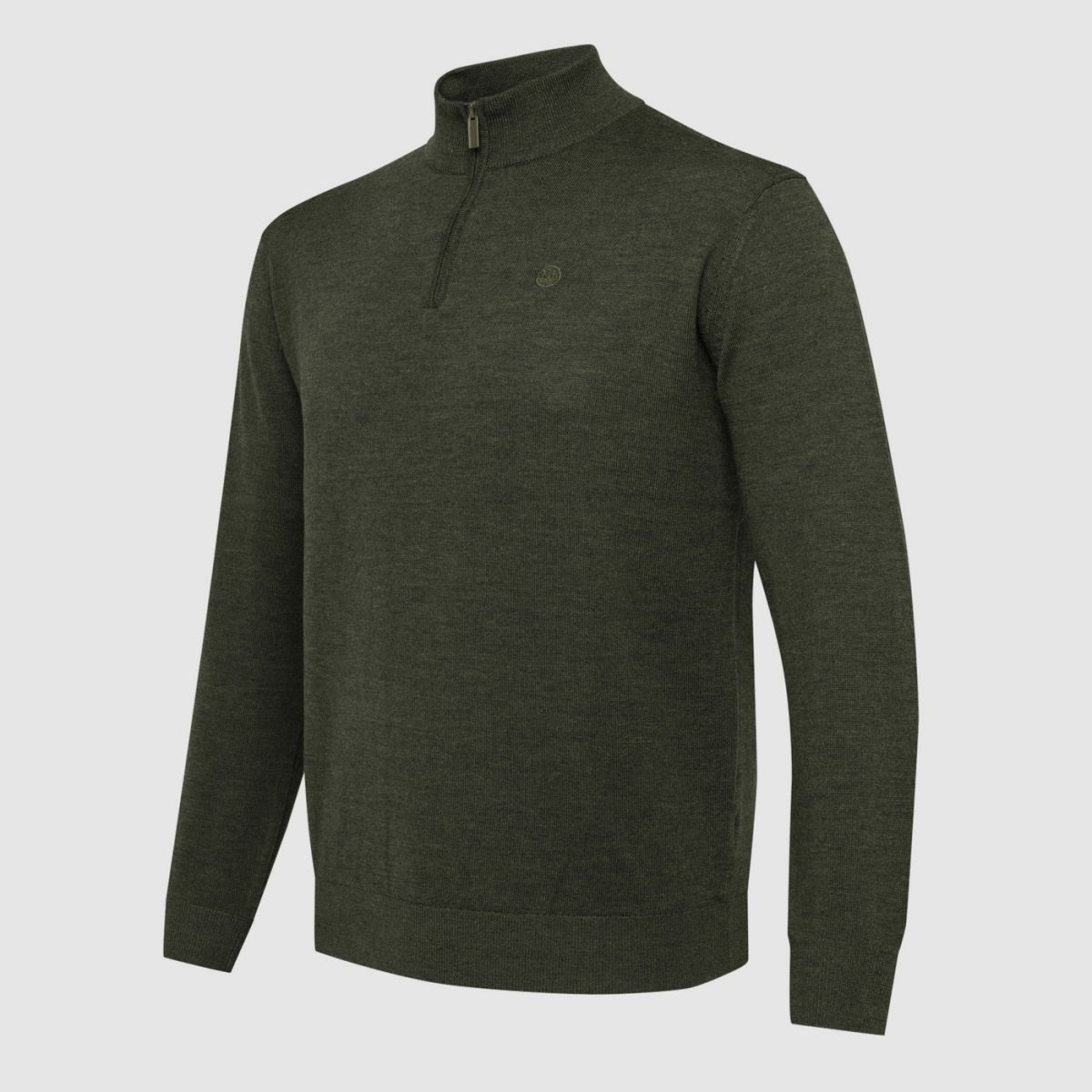 BERETTA Merino Half Zip Pullover Moosgrün