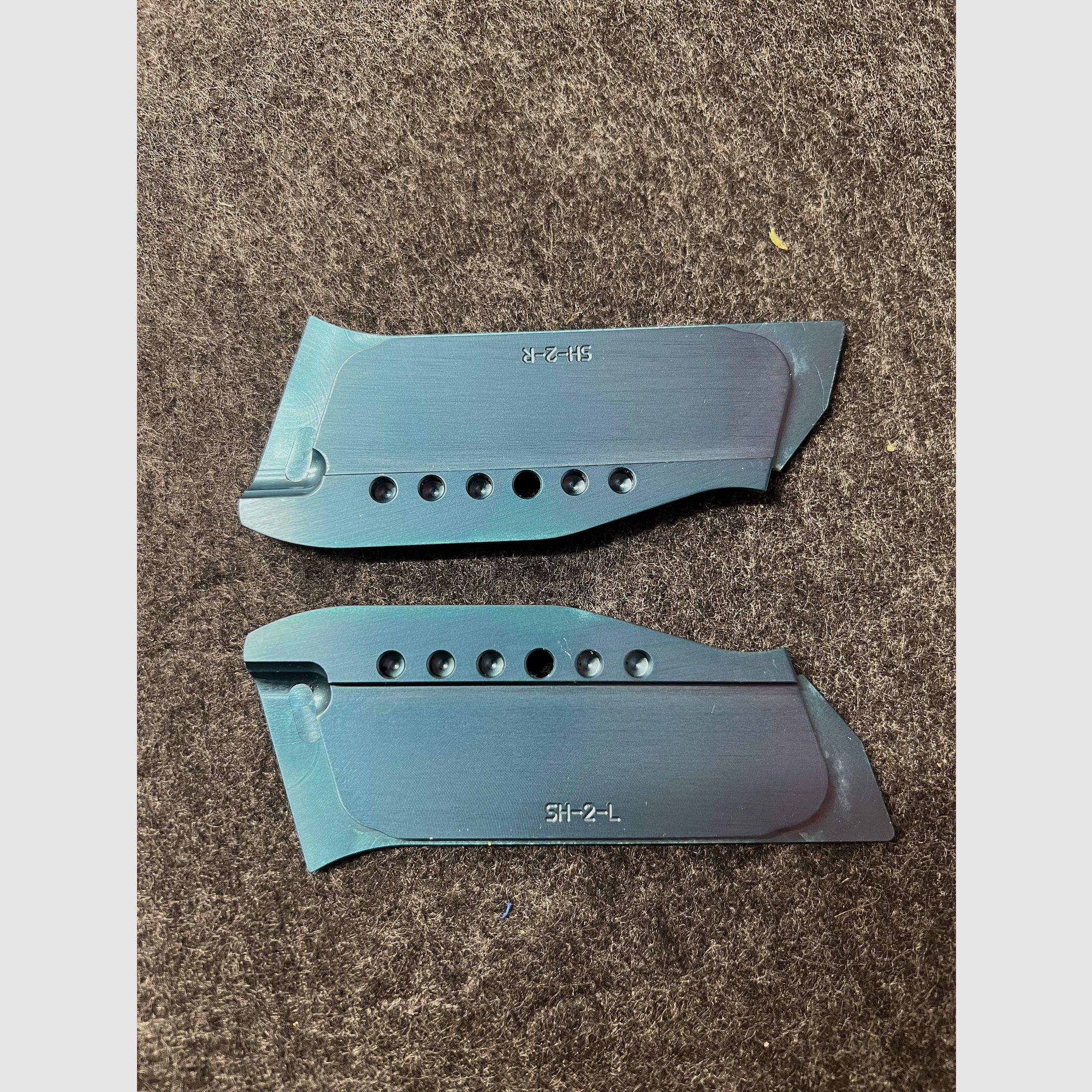 CZ Shadow 2 original manici in alluminio blu (Palm Swell / grande)