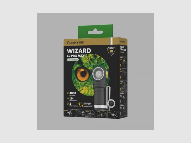 Armytek Wizard C2 Pro Max MAgnet USB mit integrierter Ladefunktion! 4000 LED Lumen!!