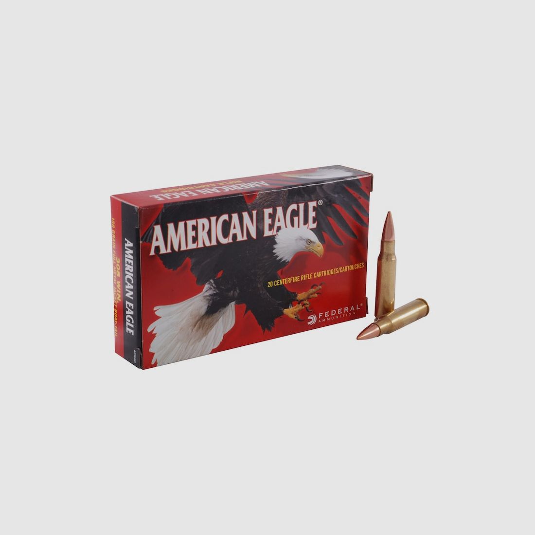 Federal American Eagle .308 Win. 150GR FMJ BT 20 cartridges