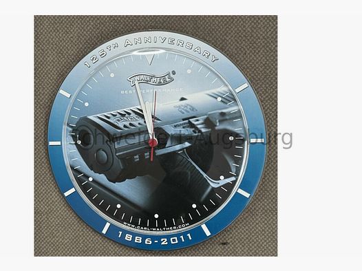 125 años de reloj de pared Walther con funda protectora