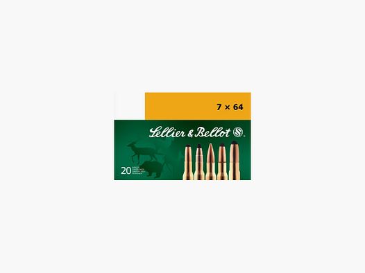 BOITE DE 50 CARTOUCHES SELLIER & BELLOT CAL.7X64 SPCE SANGLIER COURANT