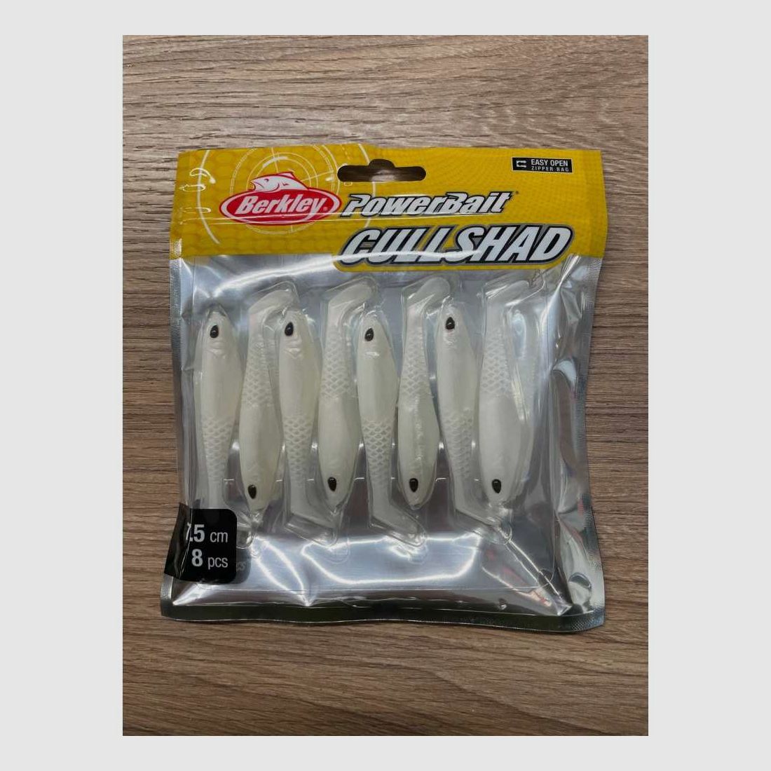 Esca Morbida Berkley PowerBait CullShad 7,5 cm Bianco Perla