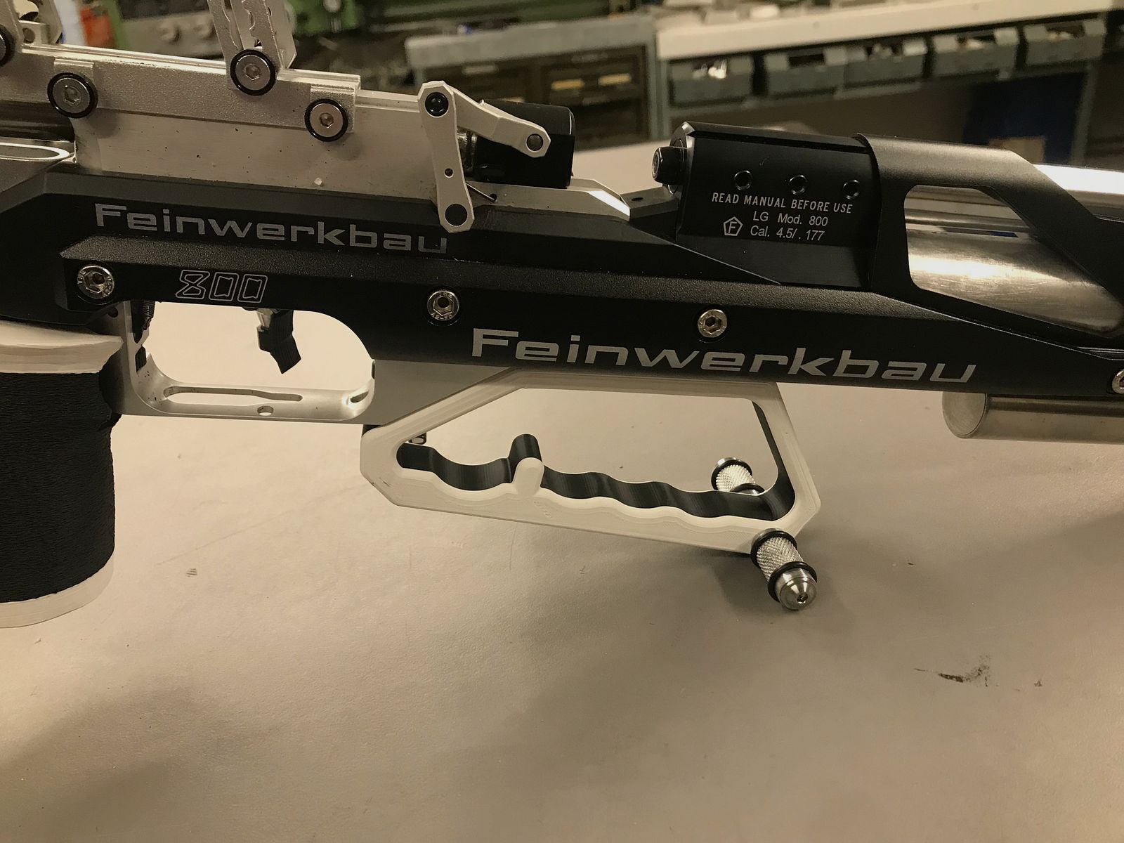 Finger rest for KK and LG rifles ergonomically designed