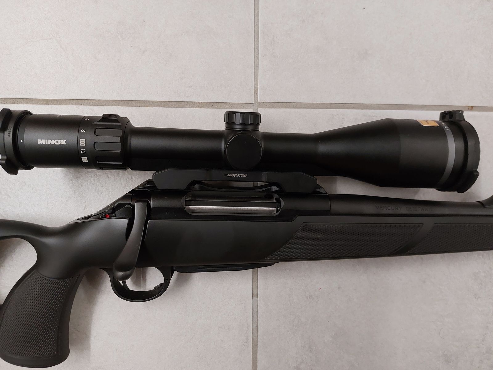 Mercury/Sabatti Saphire Repetierer Kal. .30-06 mit Minox Allrounder 3-12X56 S und Innomount Zero Montage inkl. 66 Schuß RWS HIT short rifle