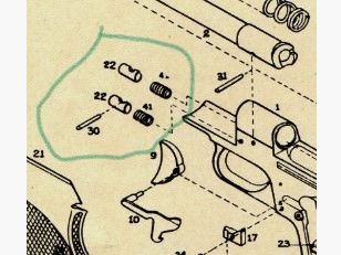 COPPIA BUFFER MOLLA E PERNI BERNARDELLI MOD. 60 CAL.7,65