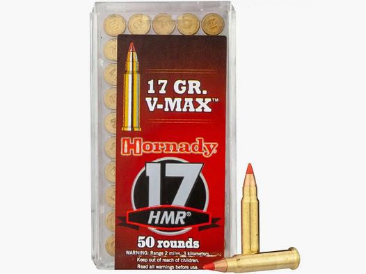 Hornady Horn. V-Max .17HMR 17 grs., 50er