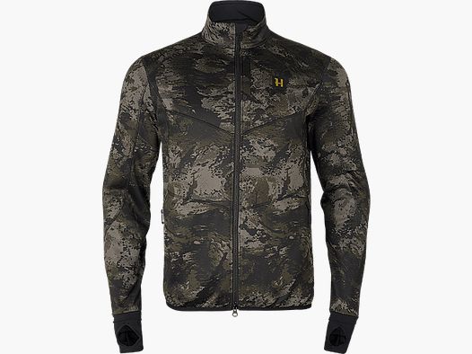 Härkila NOCTYX Camo Full-Zip Fleece Sweatshirt Mężczyźni AXIS MSP®Czarny XL